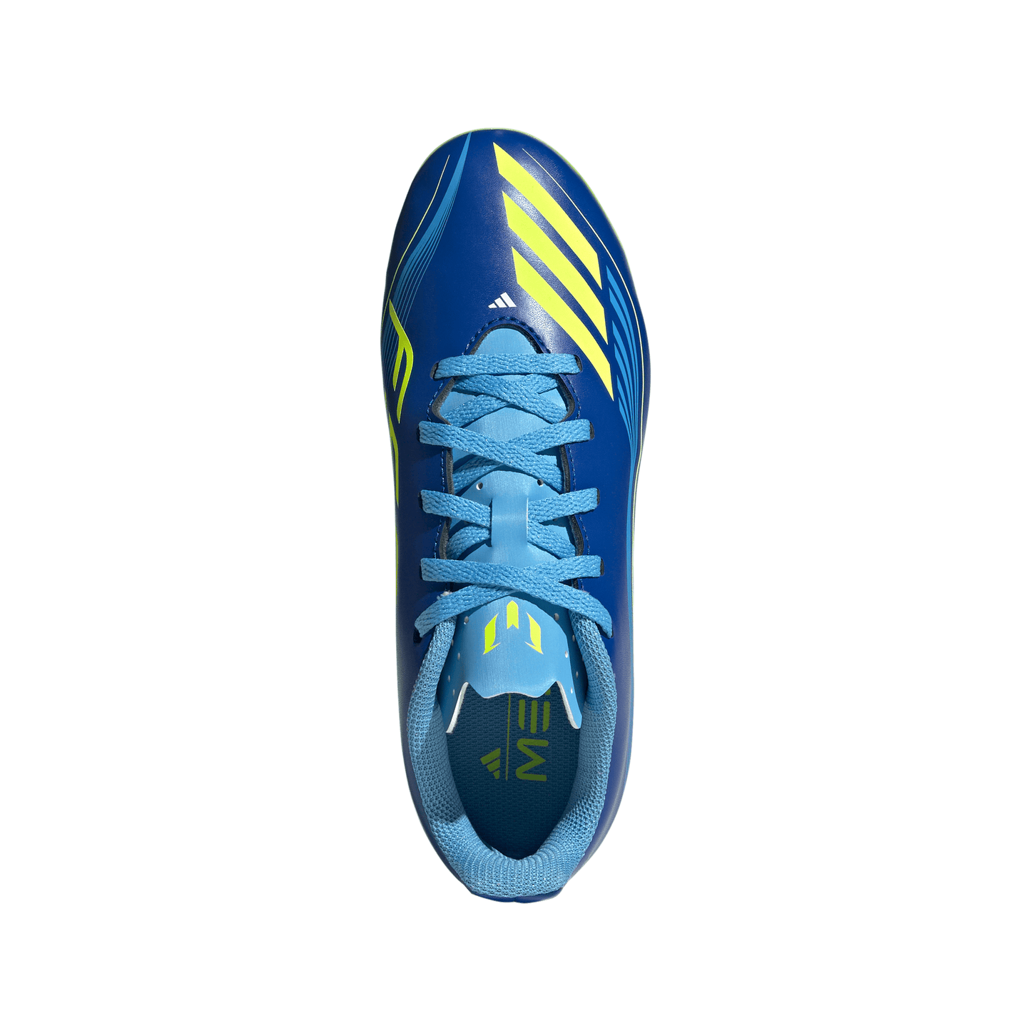 adidas F50 Club MESSI FG Firm Ground Soccer Cleats Team Royal Blue/ Solar Yellow/ Semi blue burst