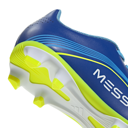 adidas F50 Club MESSI FG Firm Ground Soccer Cleats Team Royal Blue/ Solar Yellow/ Semi blue burst