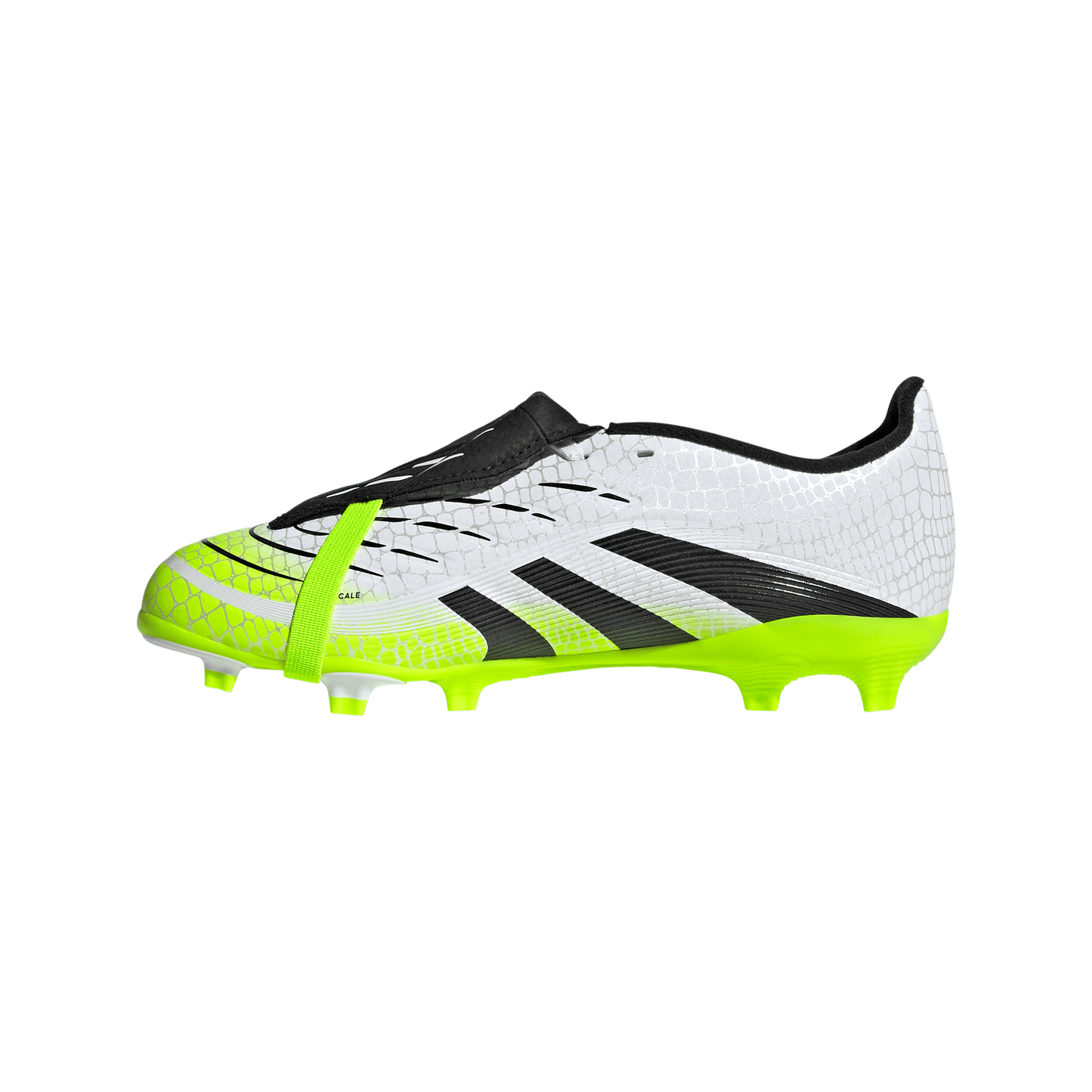 adidas Junior Predator League FT Fold Tongue FG Firm Ground Soccer Shoes  - FTWhite/ CBlack/ Luclem