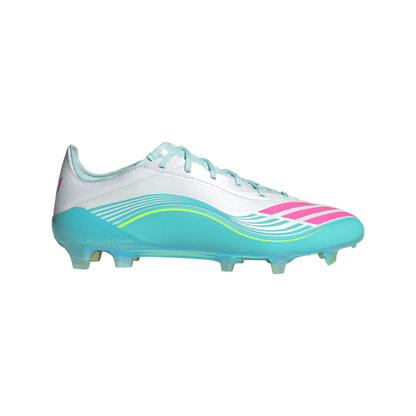adidas F50 Elite Messi FG Firm Ground Soccer Cleats - White/ FTWhite/ Lucid Pink/ Flash Aqua