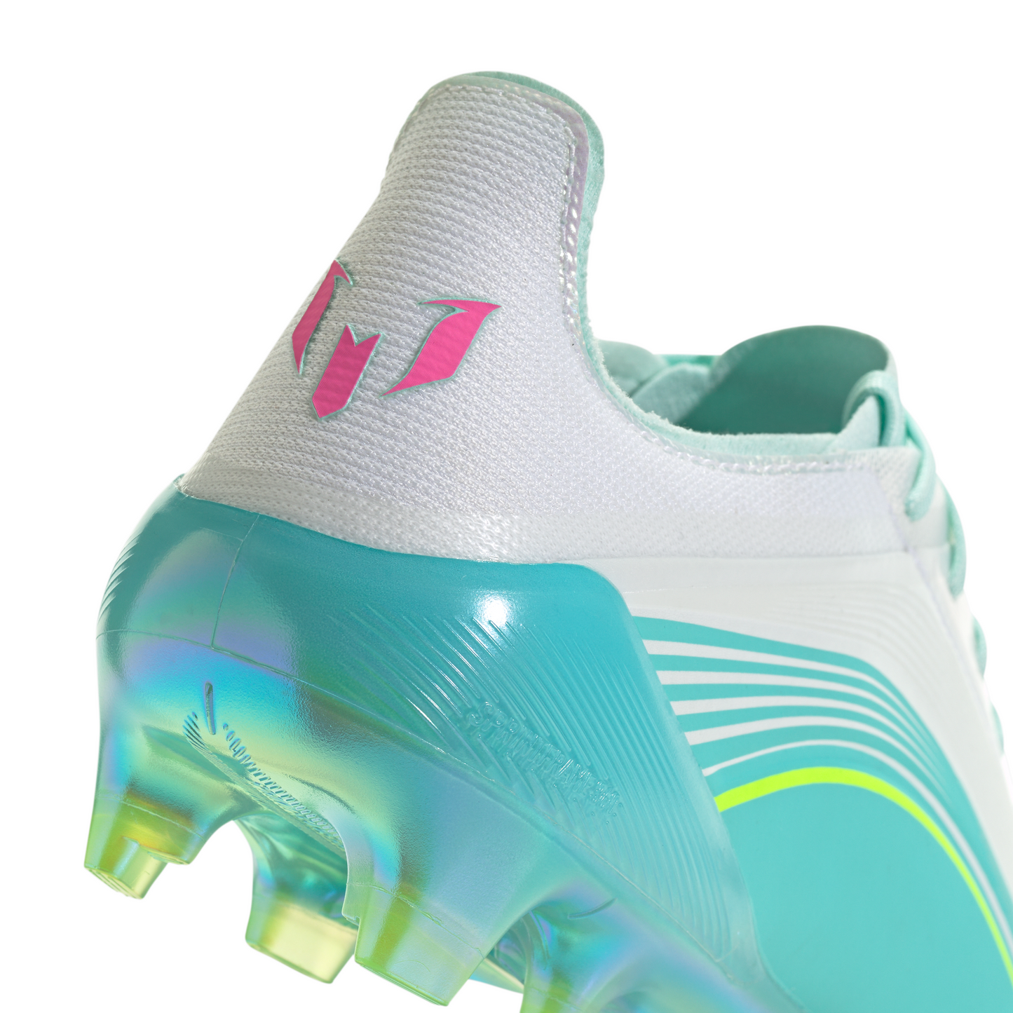 adidas F50 Elite Messi FG Firm Ground Soccer Cleats - White/ FTWhite/ Lucid Pink/ Flash Aqua