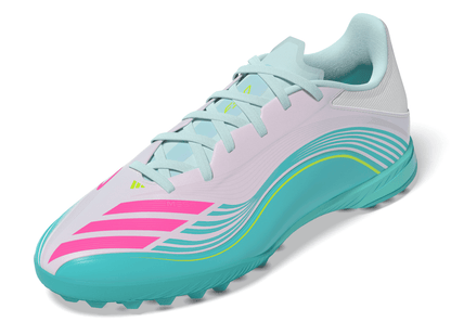 adidas F50 League TF Turf Shoes MESSI - FTWhite/ Lucid Pink/ Flash Aqua