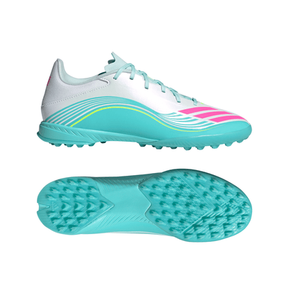 adidas F50 League TF Turf Shoes MESSI - FTWhite/ Lucid Pink/ Flash Aqua