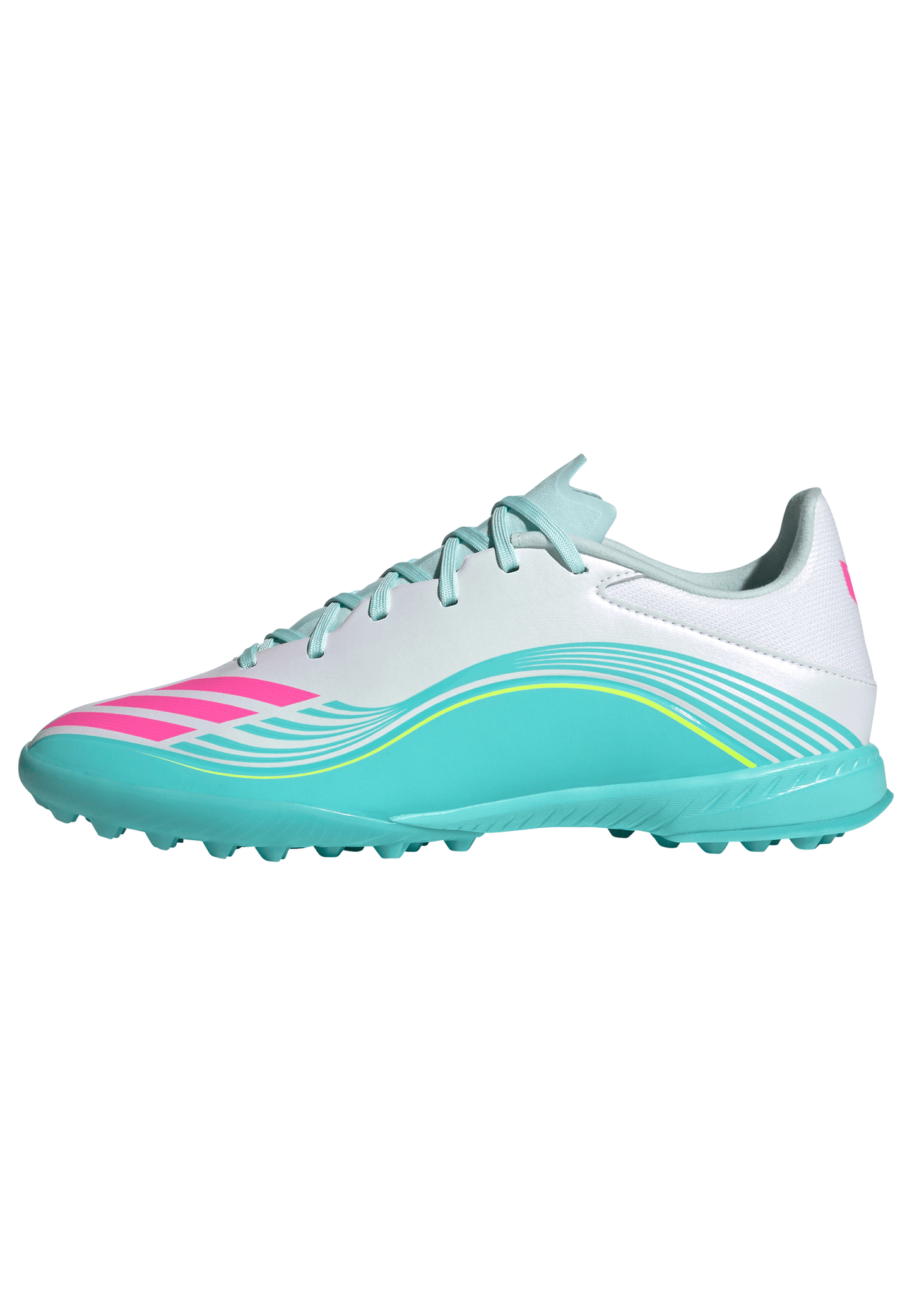 adidas F50 League TF Turf Shoes MESSI - FTWhite/ Lucid Pink/ Flash Aqua