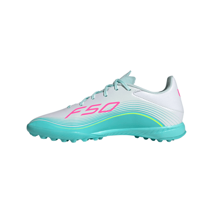 adidas F50 League TF Turf Shoes MESSI - FTWhite/ Lucid Pink/ Flash Aqua