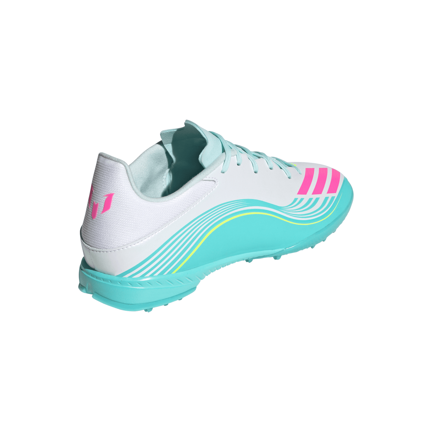 adidas F50 League TF Turf Shoes MESSI - FTWhite/ Lucid Pink/ Flash Aqua