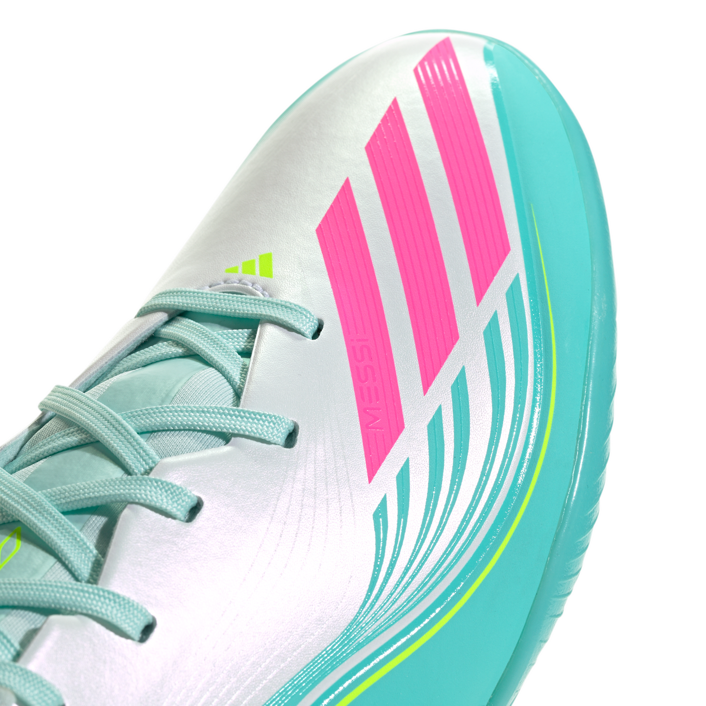 adidas F50 League TF Turf Shoes MESSI - FTWhite/ Lucid Pink/ Flash Aqua