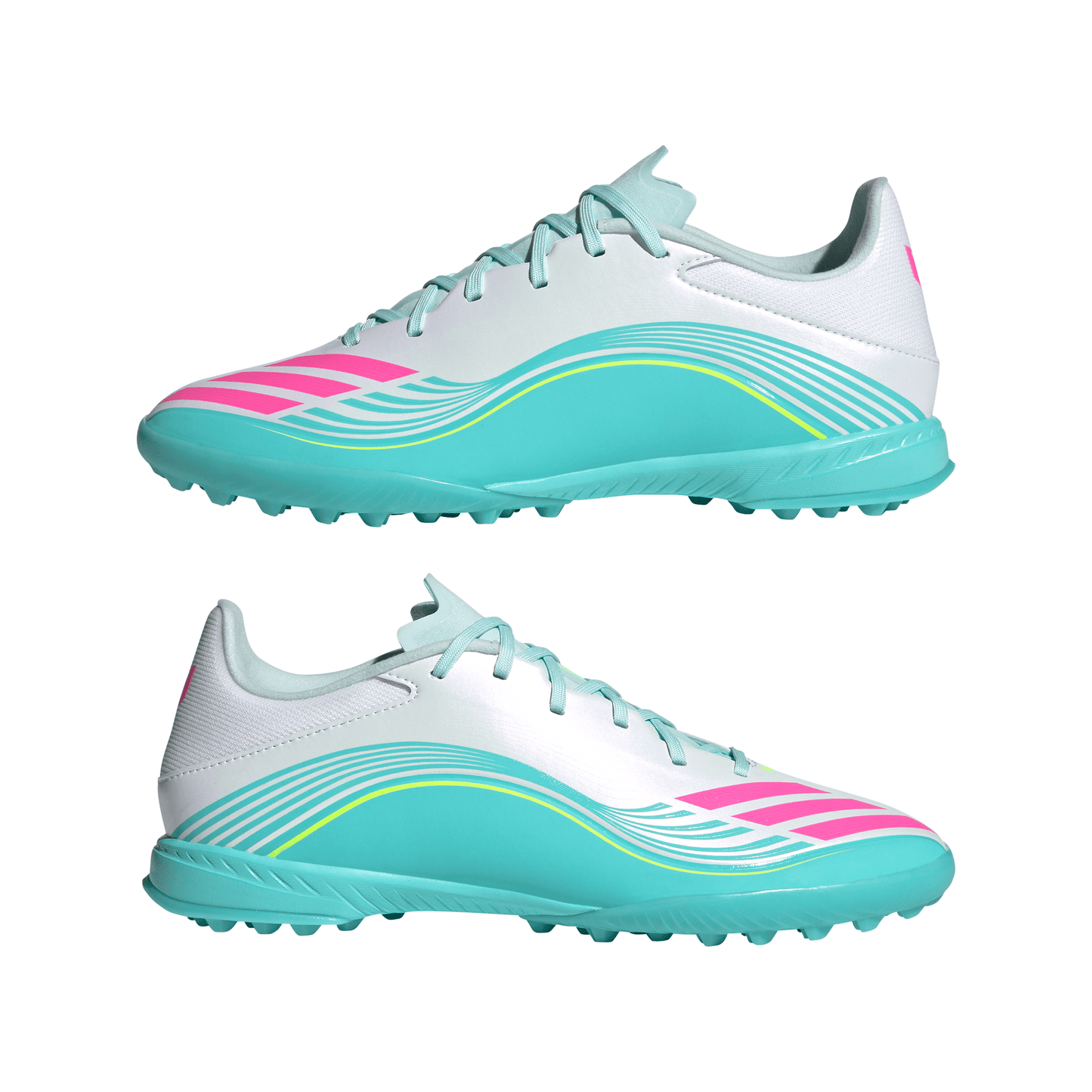 adidas F50 League TF Turf Shoes MESSI - FTWhite/ Lucid Pink/ Flash Aqua