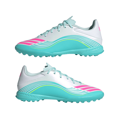 adidas F50 League TF Turf Shoes MESSI - FTWhite/ Lucid Pink/ Flash Aqua