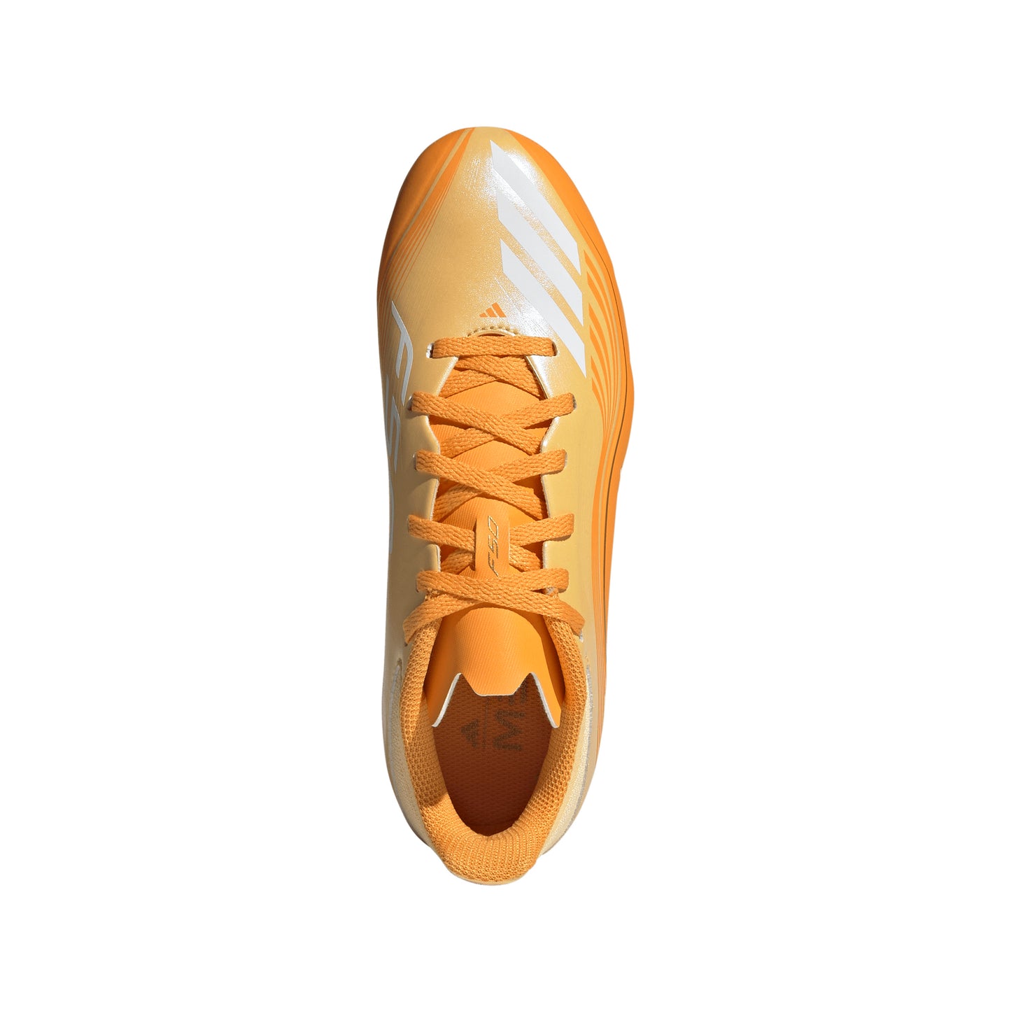adidas Junior F50 League MESSI FG Firm Ground Soccer Cleats  - Ice Tangerine/ Gold Met/ 	Pure Tangerine