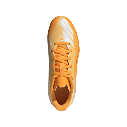 adidas Junior F50 League MESSI FG Firm Ground Soccer Cleats  - Ice Tangerine/ Gold Met/ 	Pure Tangerine