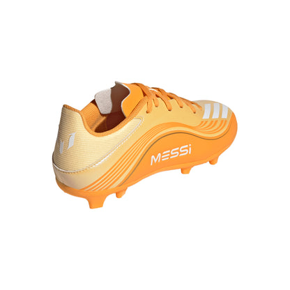 adidas Junior F50 League MESSI FG Firm Ground Soccer Cleats  - Ice Tangerine/ Gold Met/ 	Pure Tangerine