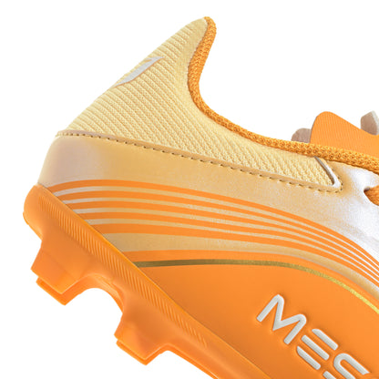 adidas Junior F50 League MESSI FG Firm Ground Soccer Cleats  - Ice Tangerine/ Gold Met/ 	Pure Tangerine