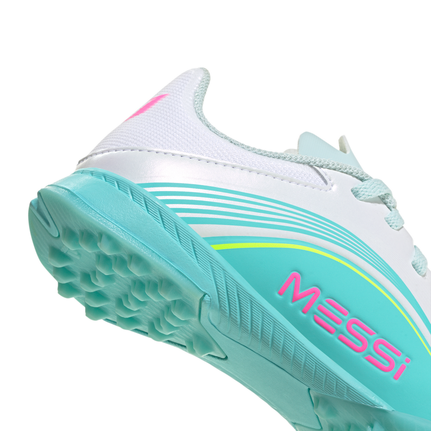 adidas F50 League MESSI TF Turf Junior - FTWhite/ Lucid Pink/ Flash Aqua