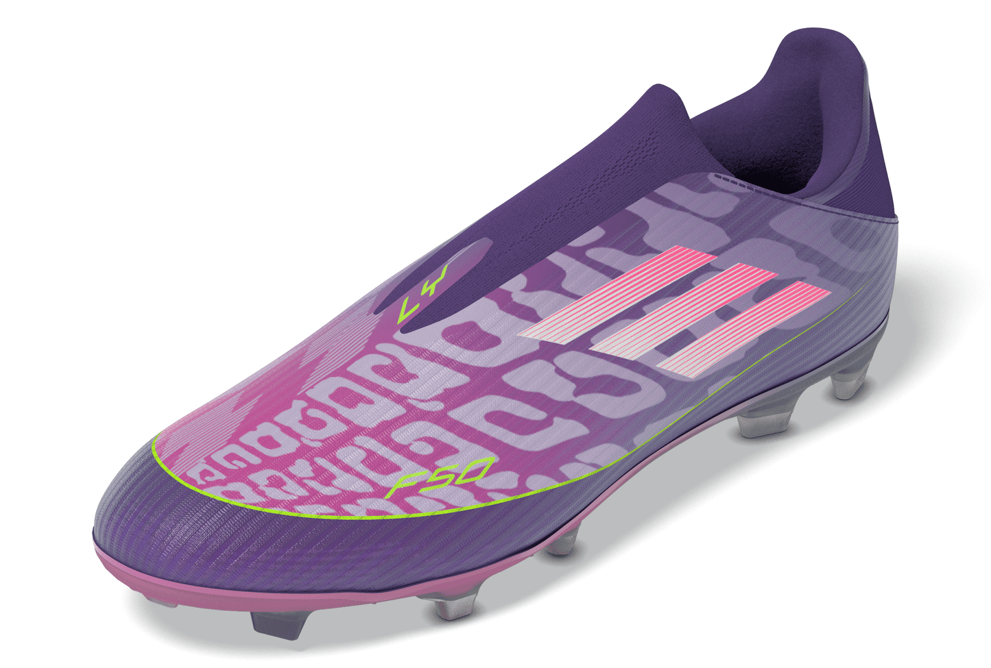 adidas F50 League LL LY Lamine Yamal FG Firm Ground Soccer Cleats - Purple / Unity purple/ FTwr white/ Lucid Lemon