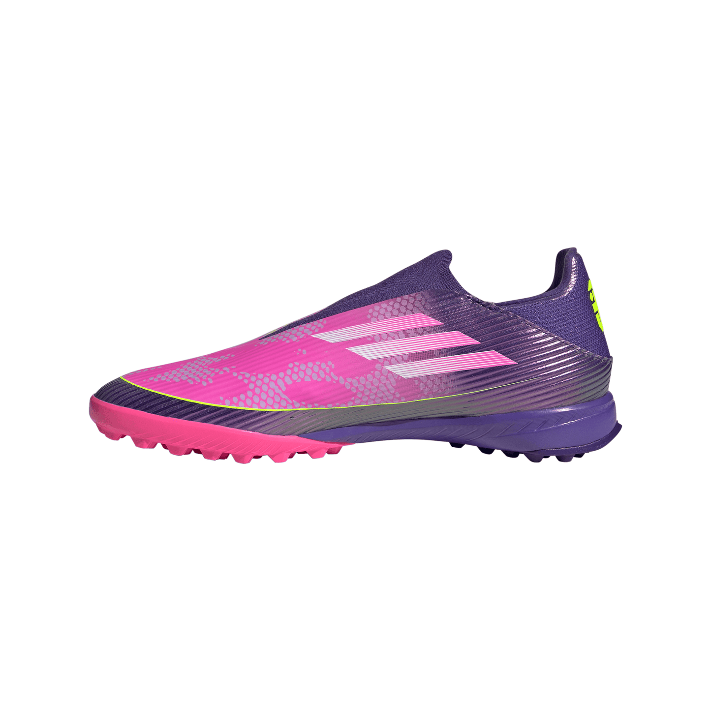 adidas F50 League LL LY Lamine Yamal TF Turf Soccer Shoes - Purple / Unity purple/ FTwr white/ Lucid Lemon