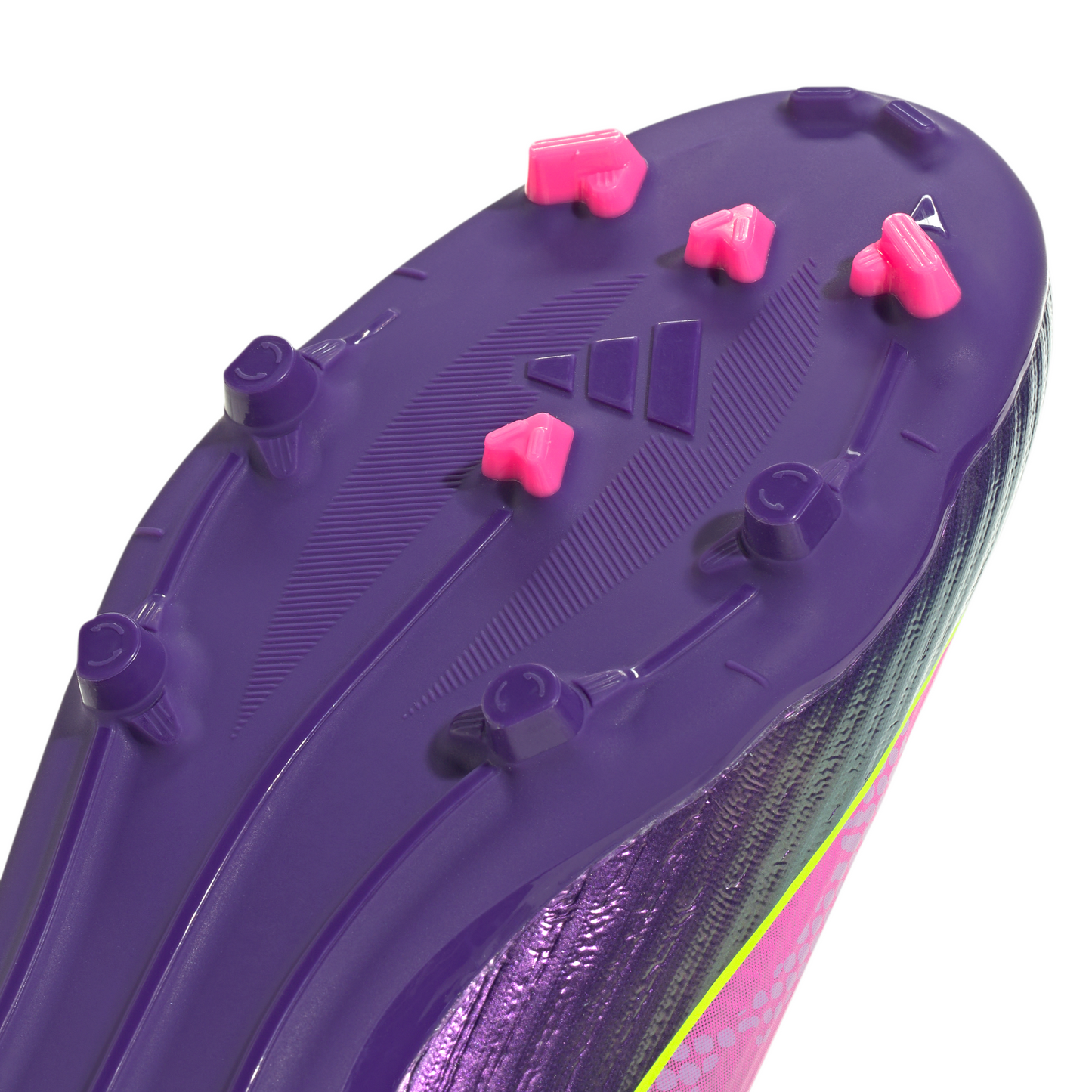 adidas Junior F50 League LY Lamine Yamal FG Firm Ground Soccer Cleats - Purple / Unity purple/ FTwr white/ Lucid Lemon