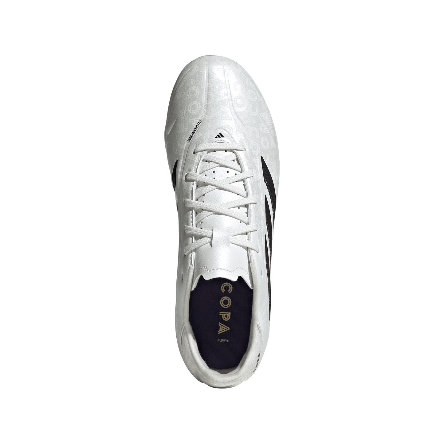 adidas Junior Copa Pure lll League FG Firm Ground Cleats - Ftwr White/Core Black/Gold Met