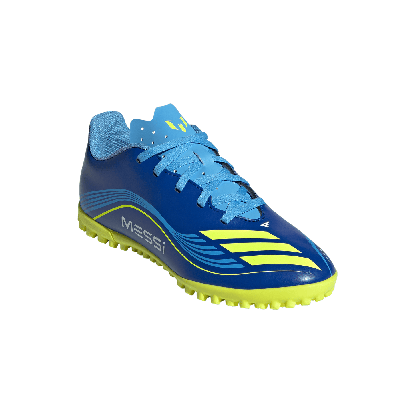 adidas F50 Club MESSI TF Turf Junior- Team Royal Blue/ Solar Yellow/ Semi Blue Burst