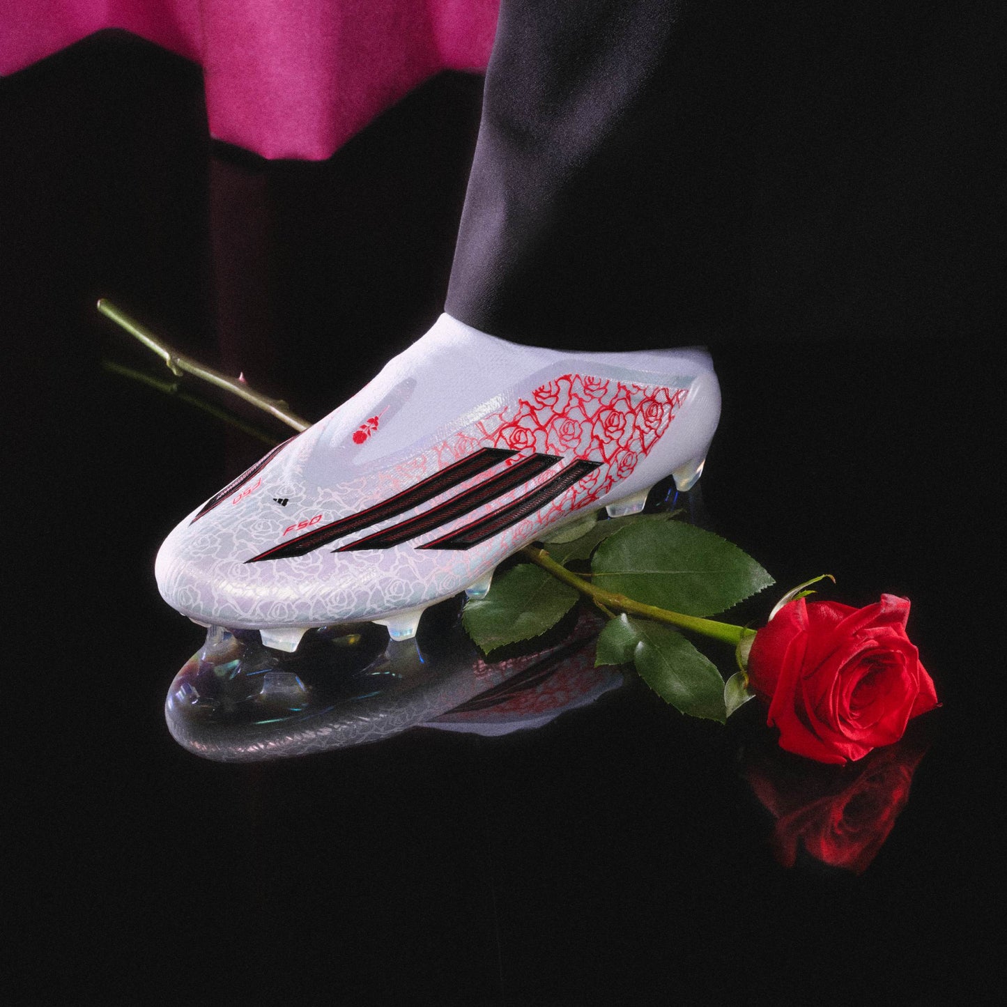 adidas F50 Elite Lamine Yamal FG Firm Ground - FTWhite/ Core Black/ Lucid Red