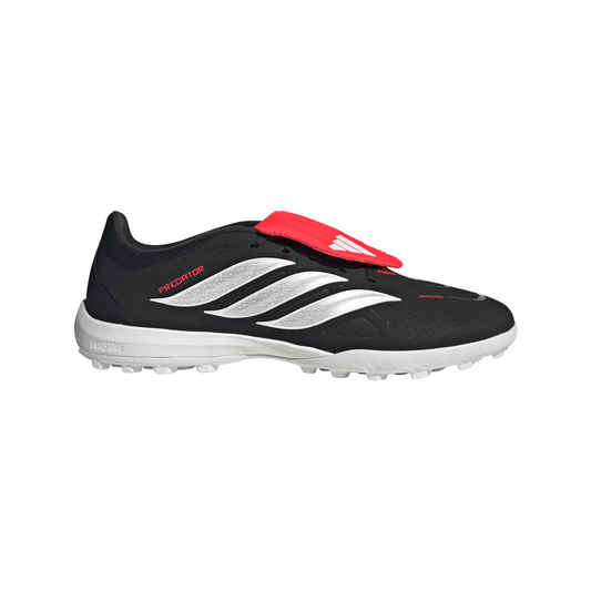 adidas Predator League FoldTongue Turf Soccer Cleats-  Core Black / Cloud White / Lucid Red