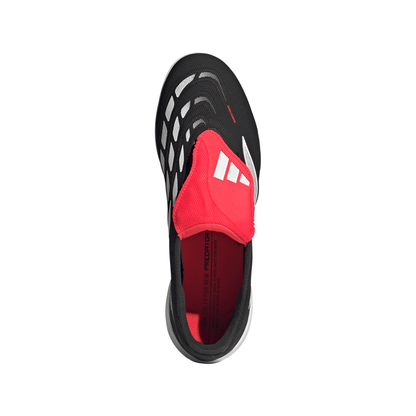 adidas Predator League FoldTongue Turf Soccer Cleats-  Core Black / Cloud White / Lucid Red