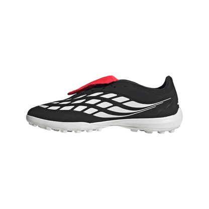 adidas Predator League FoldTongue Turf Soccer Cleats-  Core Black / Cloud White / Lucid Red