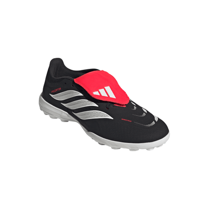 adidas Predator League FoldTongue Turf Soccer Cleats-  Core Black / Cloud White / Lucid Red