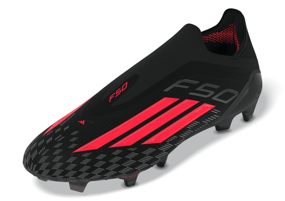 adidas F50 Elite Laceless FG Firm Ground Soccer Cleats - CBlack/ Lucred/ CBlack