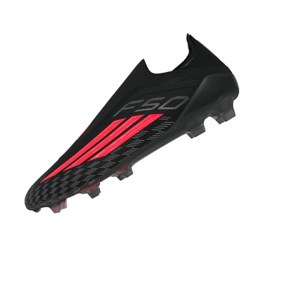adidas F50 Elite Laceless FG Firm Ground Soccer Cleats - CBlack/ Lucred/ CBlack