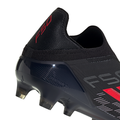 adidas F50 Elite Laceless FG Firm Ground Soccer Cleats - CBlack/ Lucred/ CBlack
