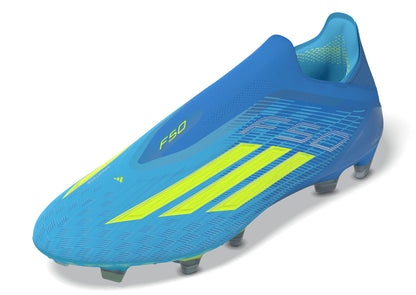 adidas F50 Elite Laceless FG Firm Ground Soccer Cleats - Blue/ Lucid Red/ Team Solar