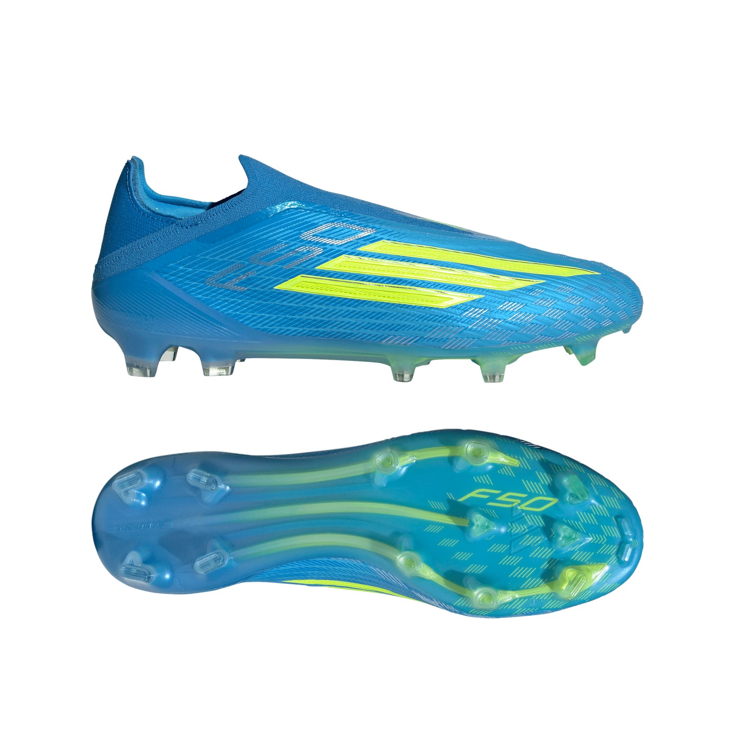 adidas F50 Elite Laceless FG Firm Ground Soccer Cleats - Blue/ Lucid Red/ Team Solar