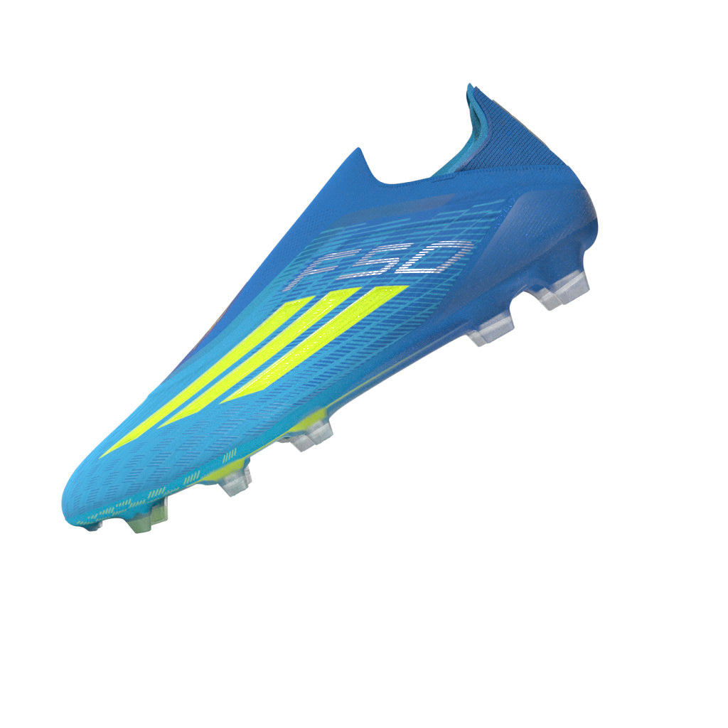 adidas F50 Elite Laceless FG Firm Ground Soccer Cleats - Blue/ Lucid Red/ Team Solar