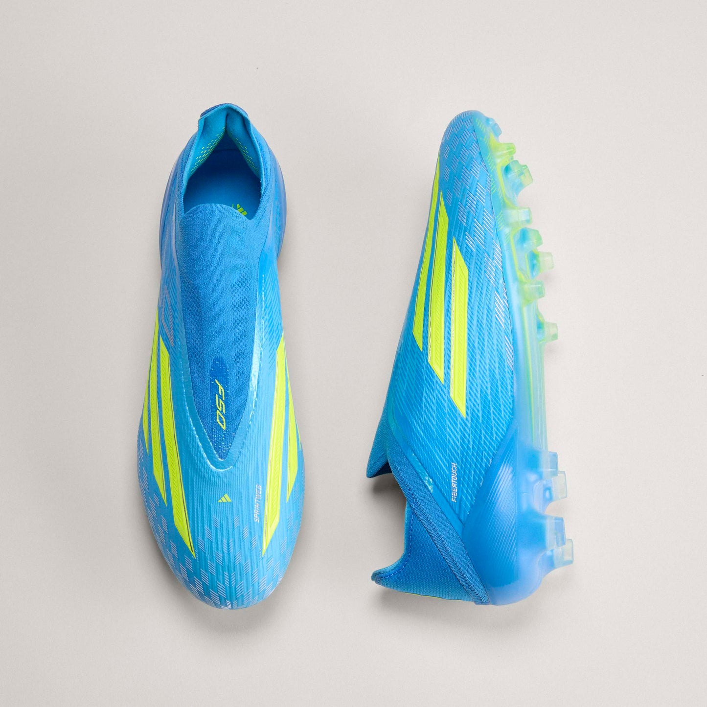 adidas F50 Elite Laceless FG Firm Ground Soccer Cleats - Blue/ Lucid Red/ Team Solar