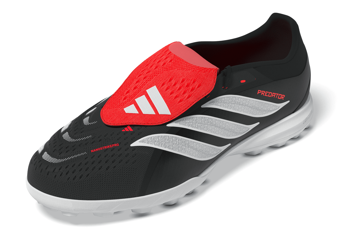 adidas Predator Pro FT TF Turf Soccer Shoes - CBlack/ FTWhite/ Lucred