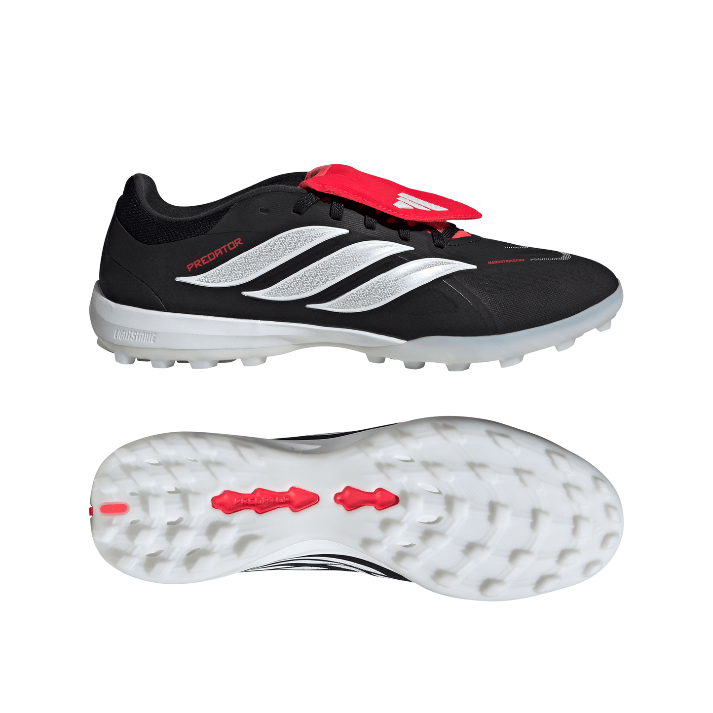adidas Predator Pro FT TF Turf Soccer Shoes - CBlack/ FTWhite/ Lucred