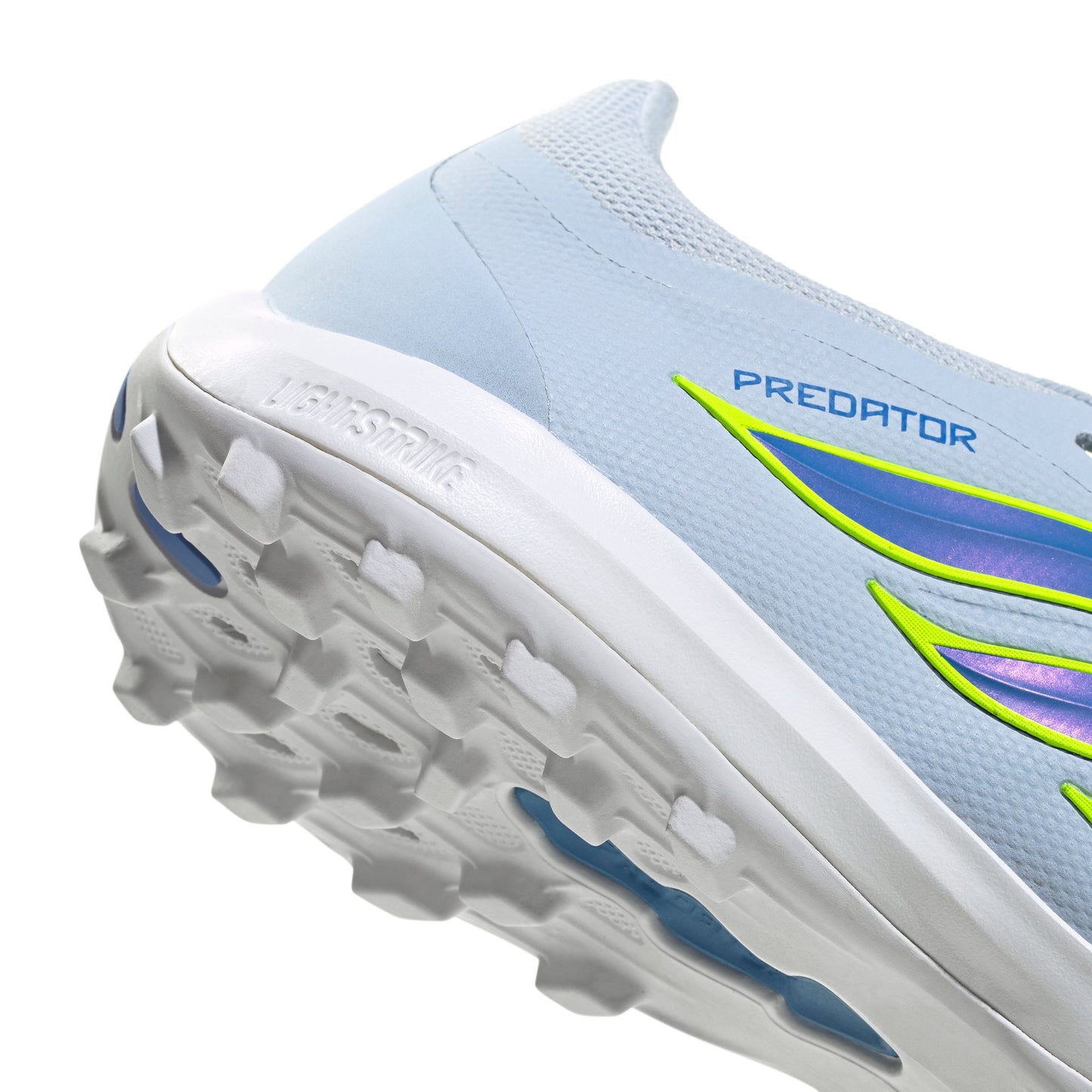 adidas Predator League FoldTongue Turf Soccer Cleats-  Crystal Sky/ Ray Blue/Team Solar Yellow 2