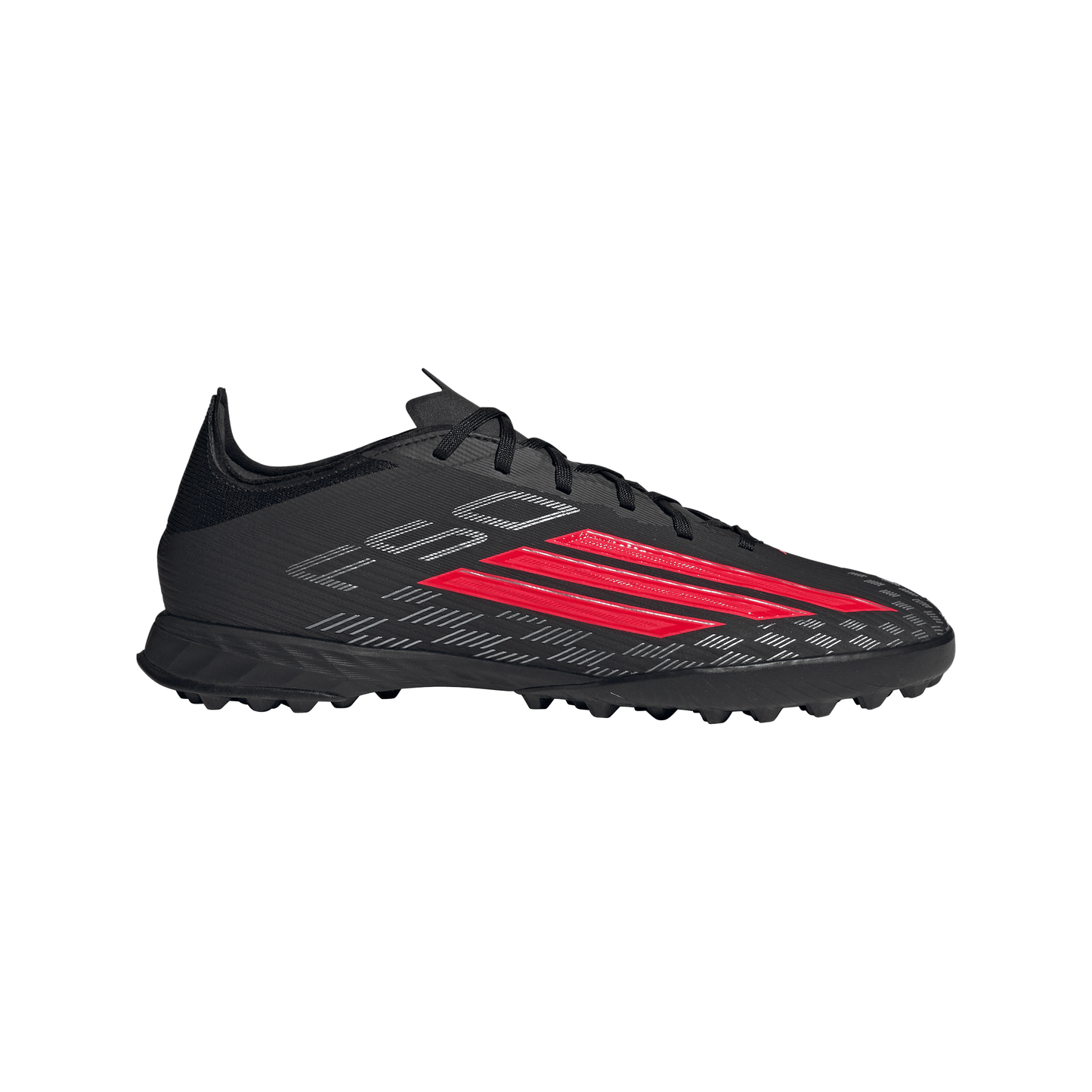 adidas F50 Pro TF Turf Soccer Cleats- Core Black / Lucid Red / Core Black