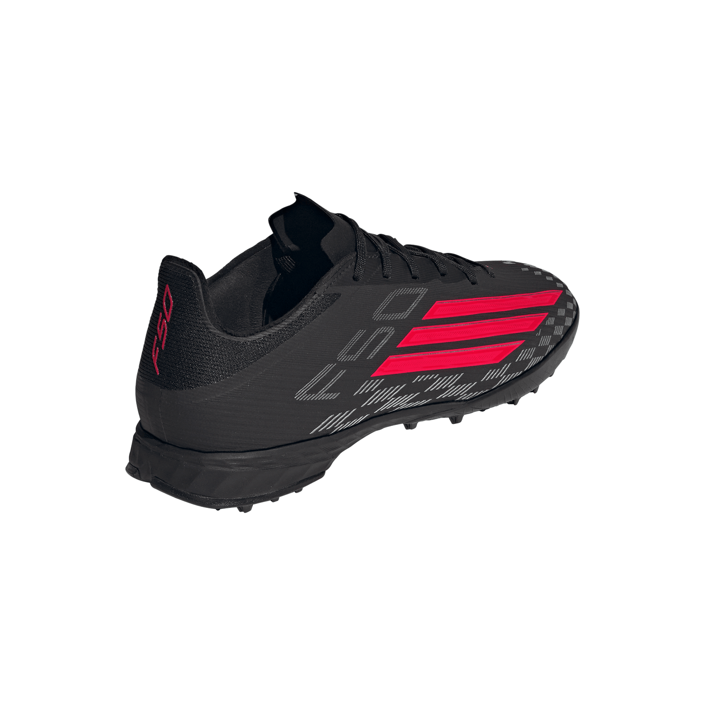 adidas F50 Pro TF Turf Soccer Cleats- Core Black / Lucid Red / Core Black