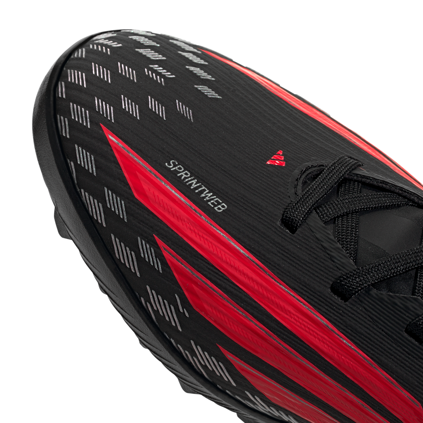 adidas F50 Pro TF Turf Soccer Cleats- Core Black / Lucid Red / Core Black