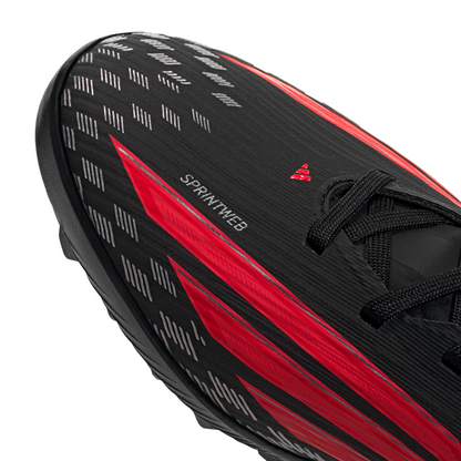 adidas F50 Pro TF Turf Soccer Cleats- Core Black / Lucid Red / Core Black
