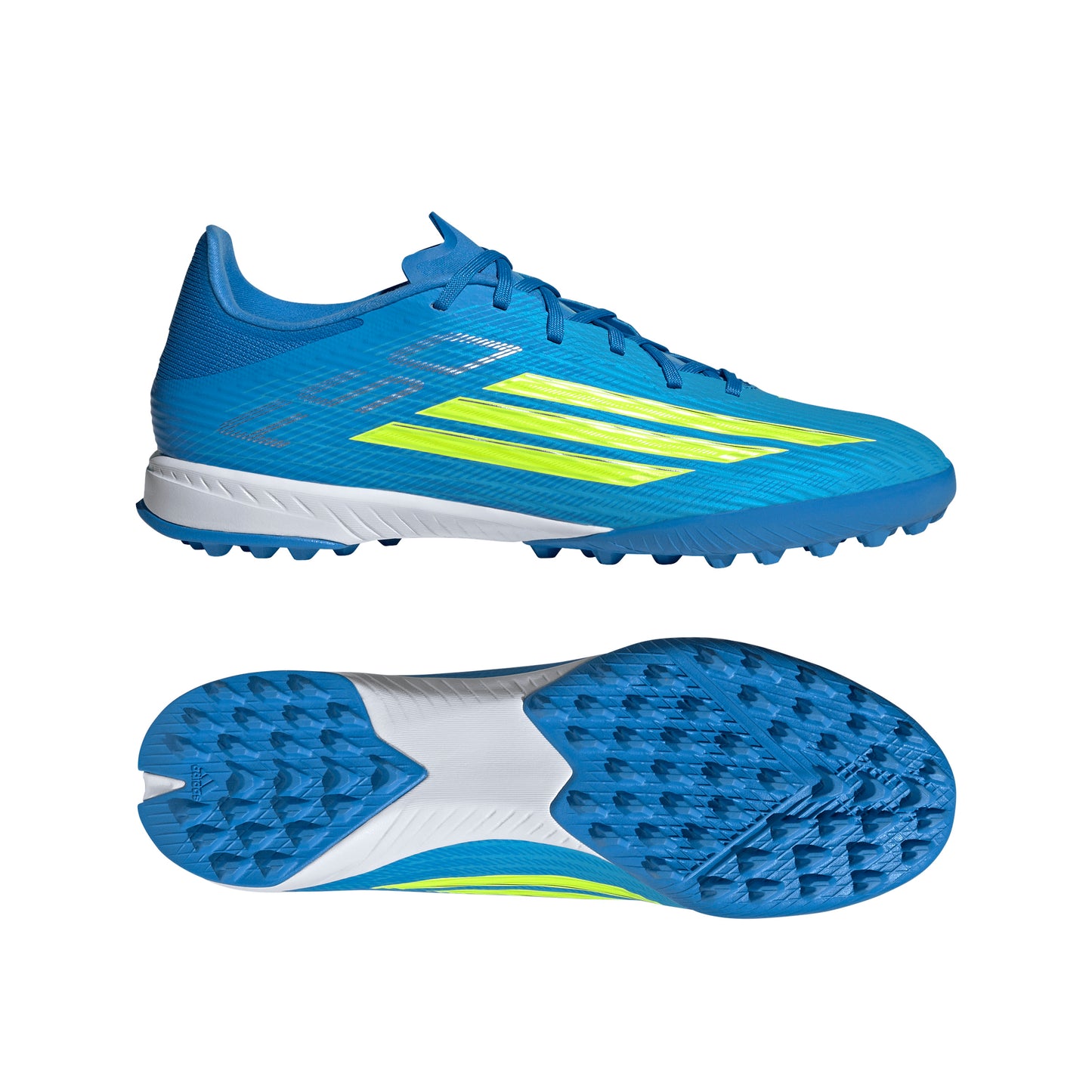 adidas F50 League TF Turf Soccer Shoes - Blue/ Lucid Ray/ Team Solar