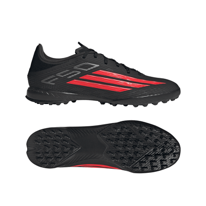 adidas F50 League TF Turf Shoes - CBlack/ Lucred/ CBlack