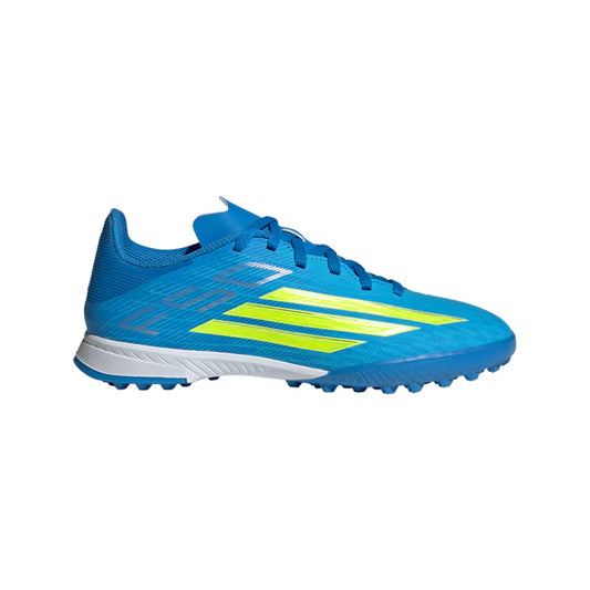 adidas Junior F50 League TF Turf Soccer Shoes - Blue/ Lucid Ray/ Team Solar
