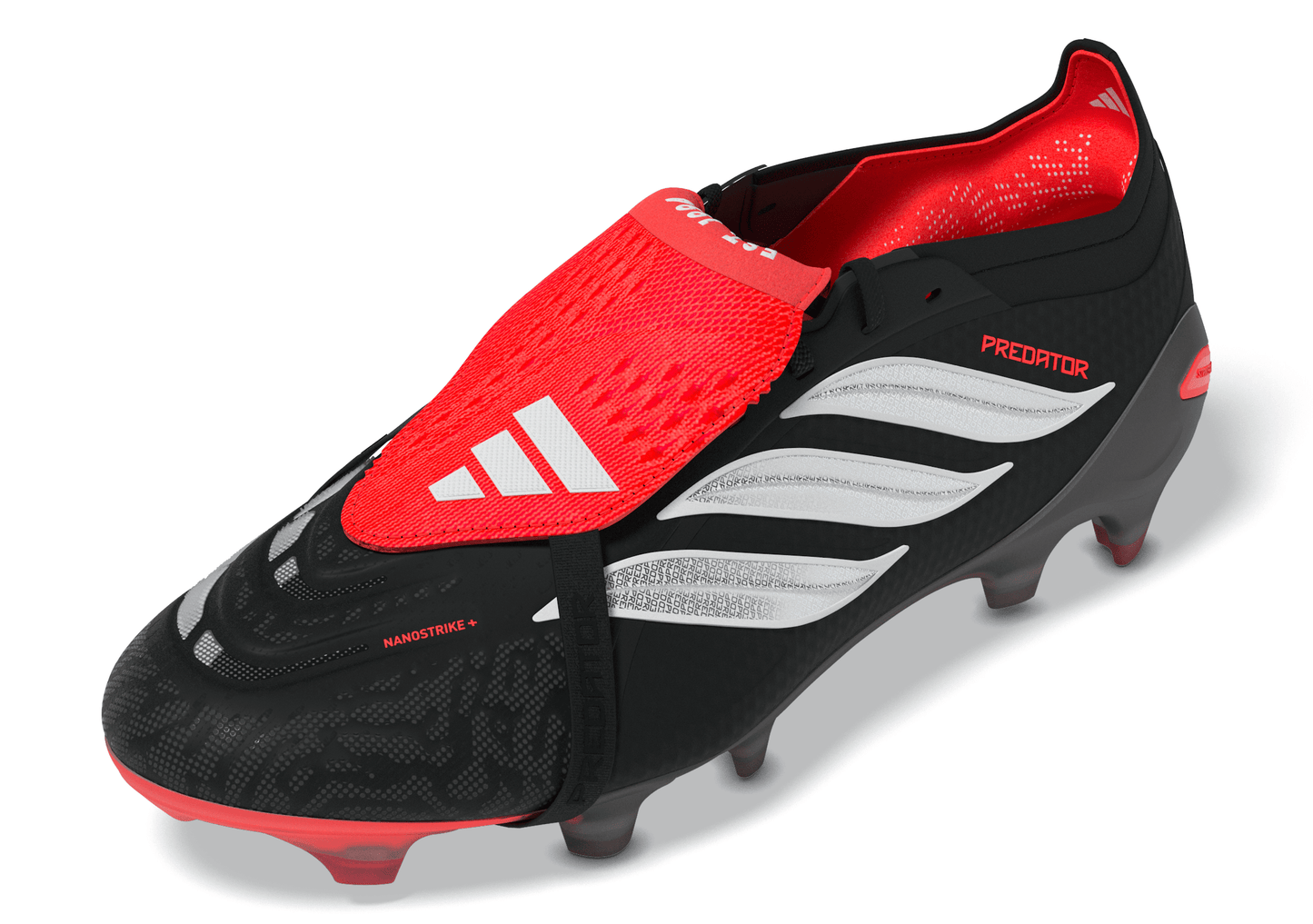 adidas Predator Elite FoldTongue FT FG Firm Ground Soccer Cleats - CBlack/ FTWhite/ Lucred