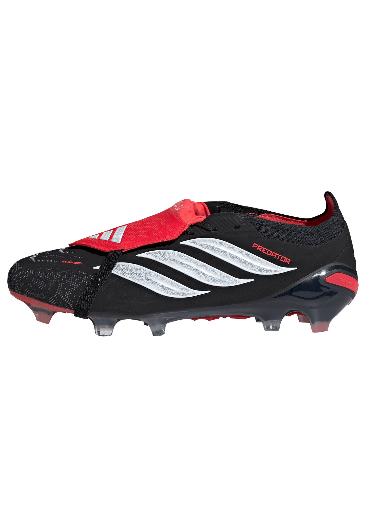 adidas Predator Elite FoldTongue FT FG Firm Ground Soccer Cleats - CBlack/ FTWhite/ Lucred