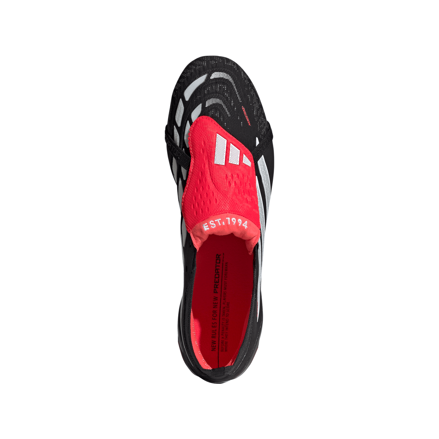 adidas Predator Elite FoldTongue FT FG Firm Ground Soccer Cleats - CBlack/ FTWhite/ Lucred