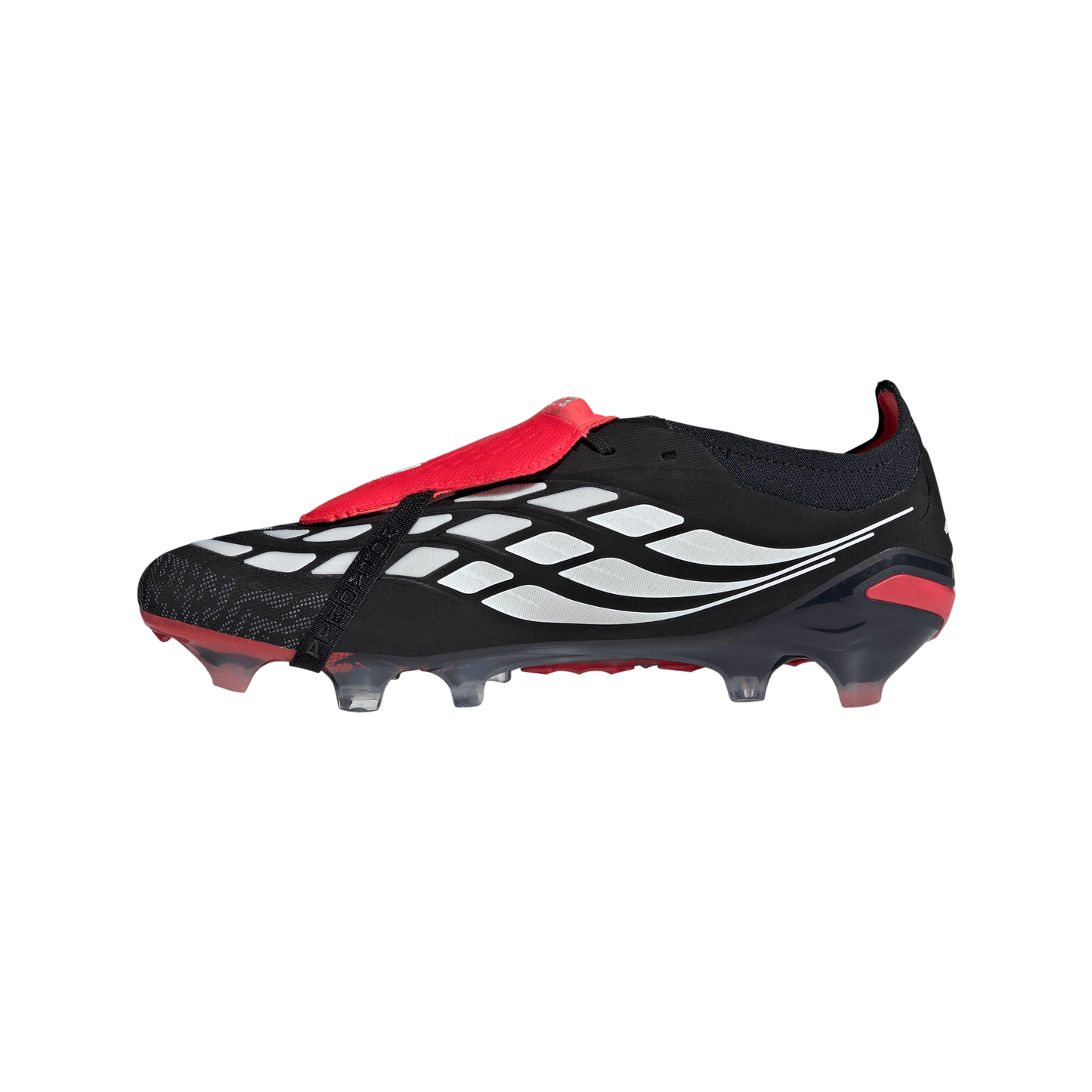 adidas Predator Elite FoldTongue FT FG Firm Ground Soccer Cleats - CBlack/ FTWhite/ Lucred