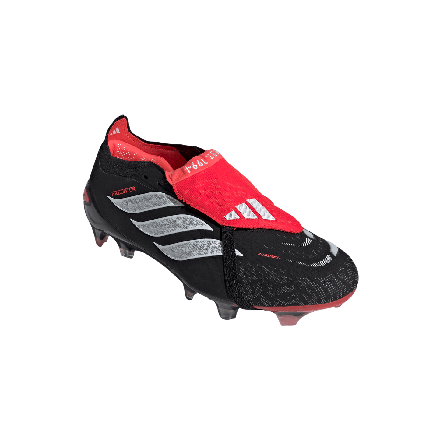 adidas Predator Elite FoldTongue FT FG Firm Ground Soccer Cleats - CBlack/ FTWhite/ Lucred